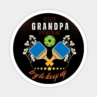 Pickle Ball Grandpa Sweatshirt, fear dark Magnet